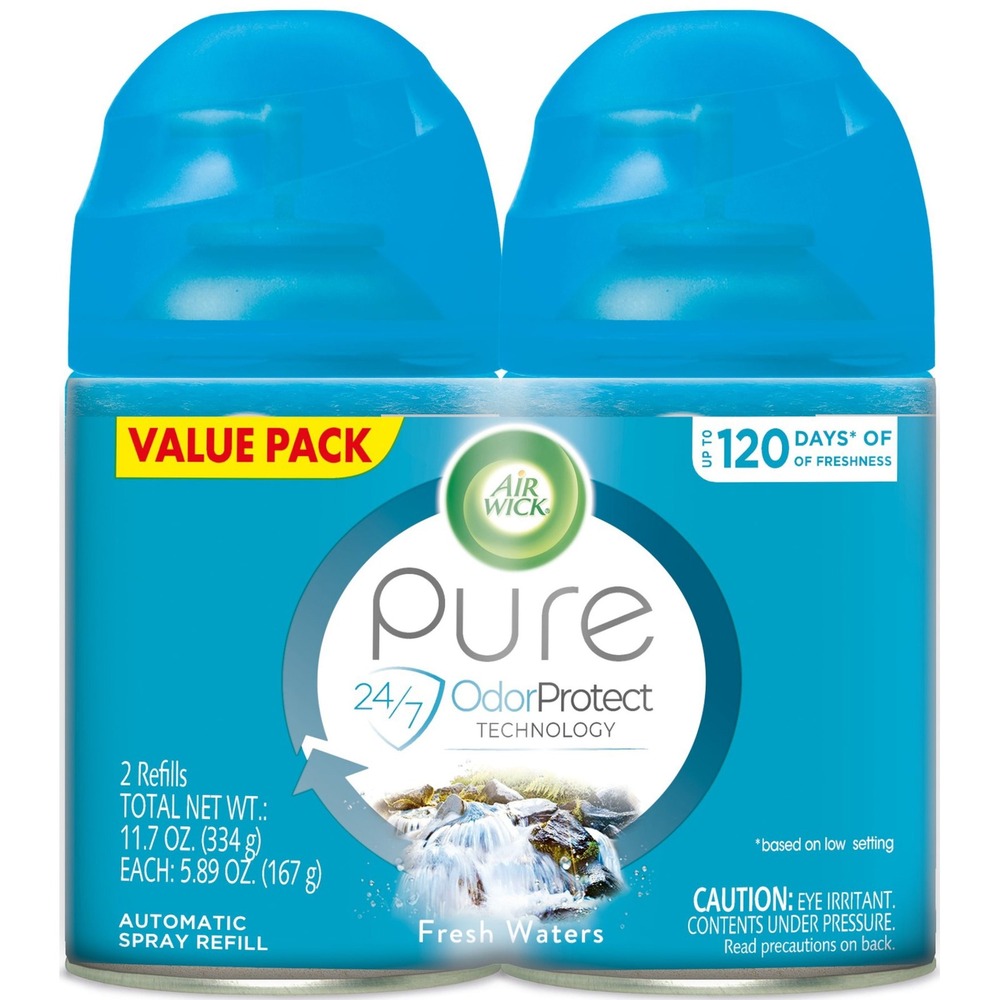 Air Wick Automatic Spray Refill Unisex 2pk 11.7oz Blue Fresh Waters Pure 24/7